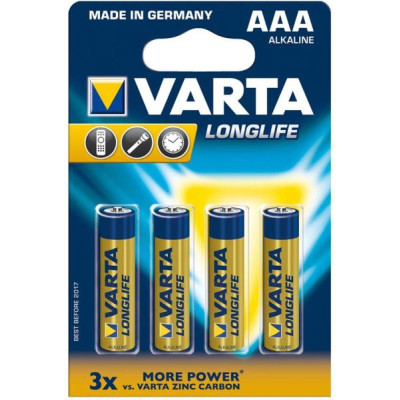 Set mit 4 Varta Longlife 4103 AAA-Batterien